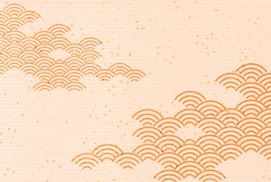 Sonbahar Japon desen dalga arkaplanı