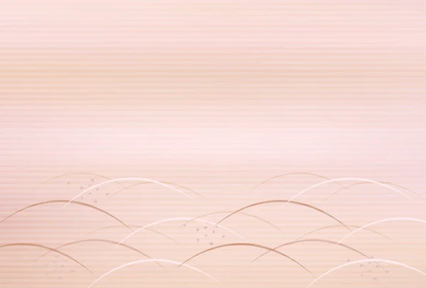 Autumn Grass Japanese Pattern Background — 图库矢量图片