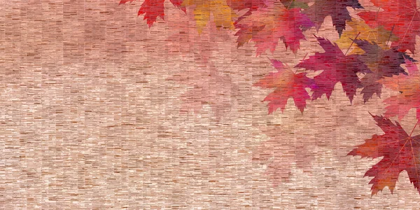 Herbst Blätter Japanischen Muster Hintergrund — Stockvektor