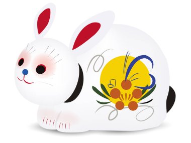 Rabbit New Year's card zodiac icon