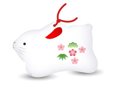 Rabbit New Year's card zodiac icon