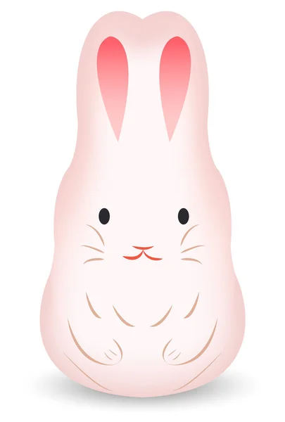 Rabbit New Year Card Zodiac Icon — 스톡 벡터