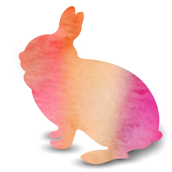 Rabbit New Year Card Zodiac Icon — Vector de stock