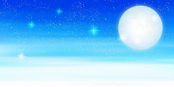 白雪公主冬季天空背景 — 图库矢量图片