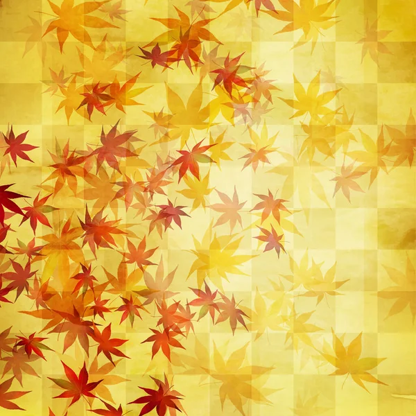 Feuilles Automne Automne Motif Japonais Fond — Image vectorielle