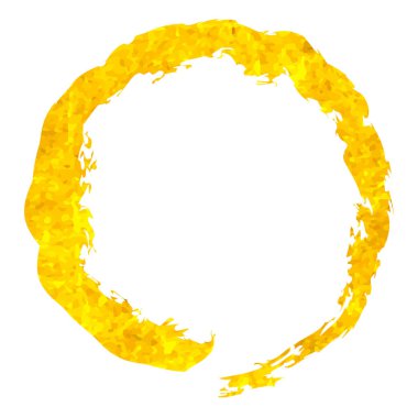 Gold New Year's card swirl icon