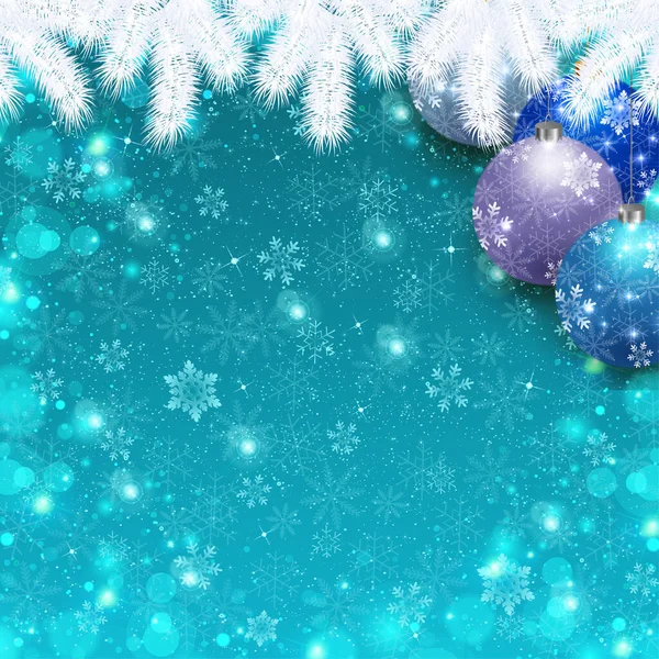 Snow Christmas Winter Landscape Background — Image vectorielle