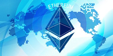 Ethereum virtual currency world background