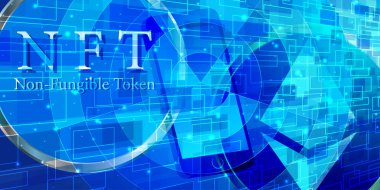 nft smartphone network art background