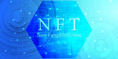 nft art technology building background