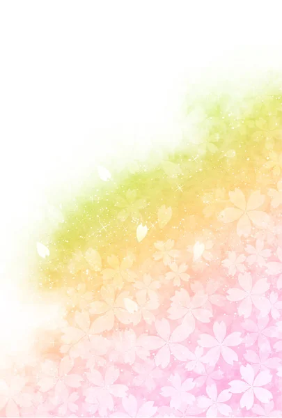 Fleurs Cerisier Carte Nouvel Fond Printemps — Image vectorielle