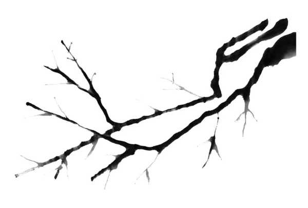Tree New Year Card Ink Icon — Stockový vektor