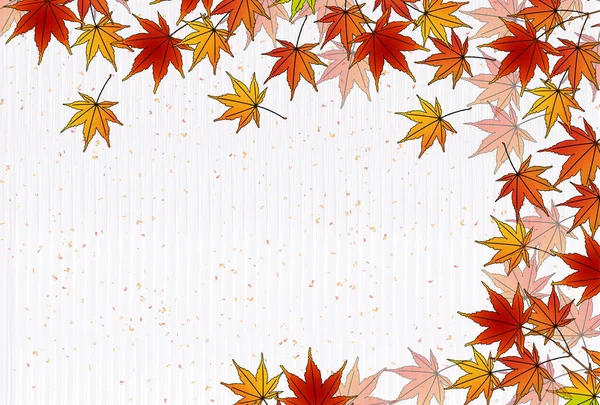 Sonbahar Sonbahar Japon Desen Arkaplanını Terk Ediyor — Stok Vektör