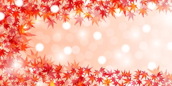 Feuilles Automne Automne Motif Japonais Fond — Image vectorielle