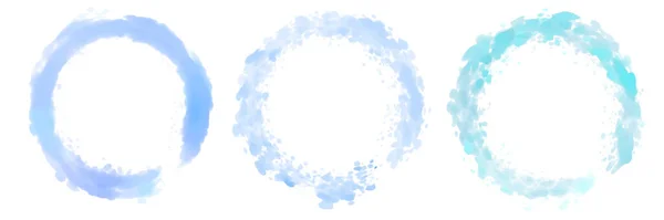 Penseel Aquarel Cirkel Pictogram — Stockvector