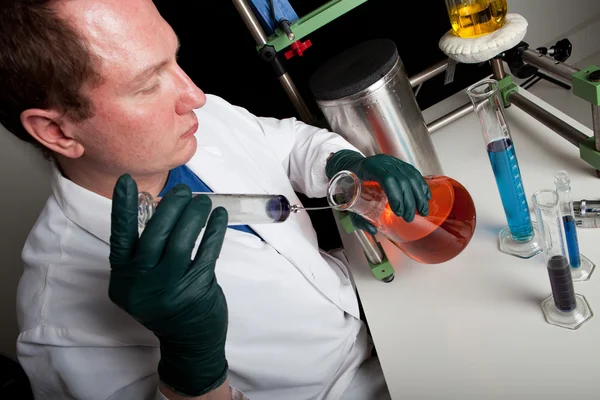 Scientist and his work — Stock Photo, Image