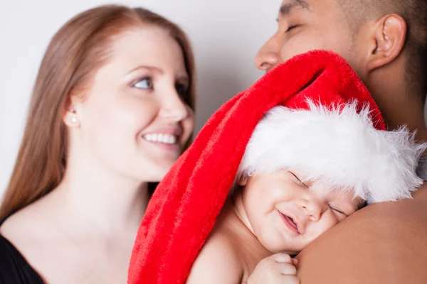 Sorrindo bebê Santa Elf — Fotografia de Stock