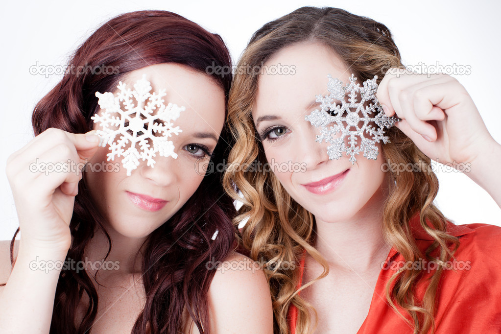 Beautiful Sisters in winter