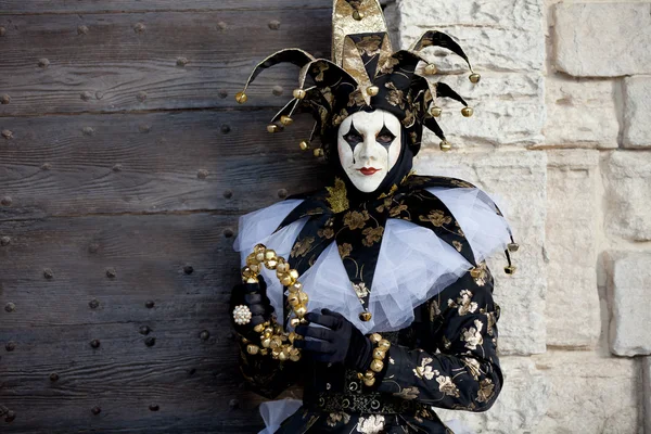 Pretty Jester in Venice Italy — Stock Photo, Image