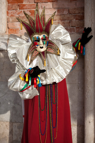 Венецианский карнавал сделал человека арлекином
