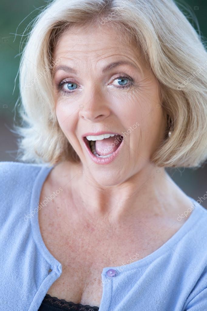 Beautiful Blonde Middle Aged Woman Stock Photo By Deborahkolb 18531203