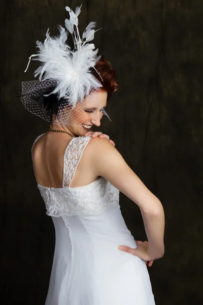 Pretty Vintage stylized Bride — Stock Photo, Image