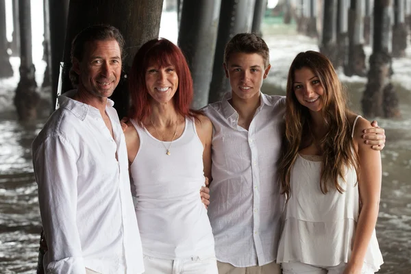 Beautiful Family Portrait at the Beach — Stock Photo, Image