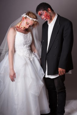 düğün günü zombi gelin ve damat