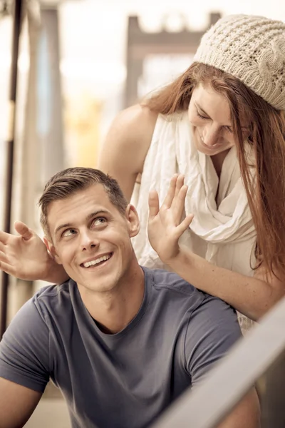 Playful Young Couple — Stock Photo, Image