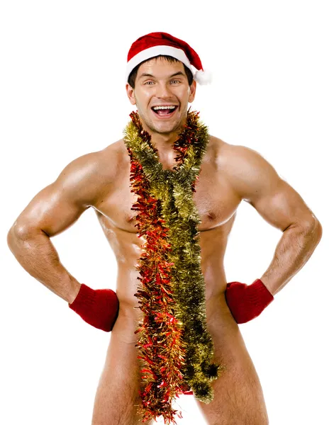 Sexy man Santa Claus — Stock Photo, Image