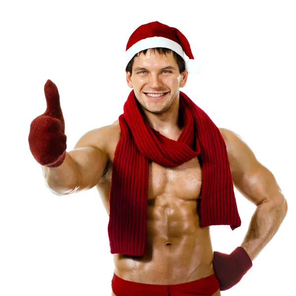 Sexy man Santa Claus Stock Picture