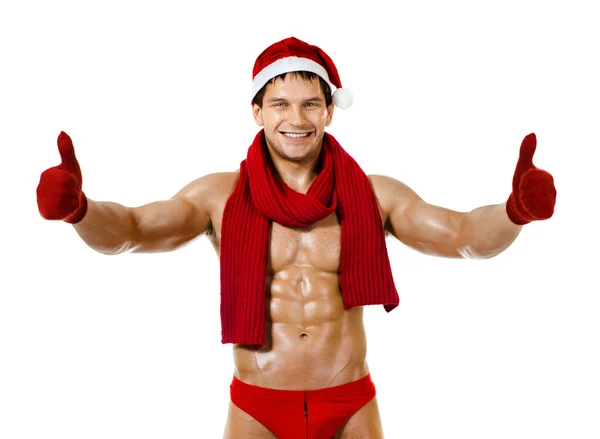 Sexy man Santa Claus Royalty Free Stock Photos