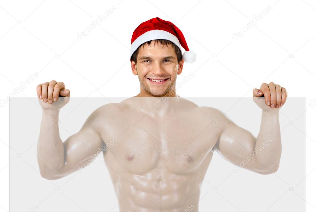 sexy man Santa Claus