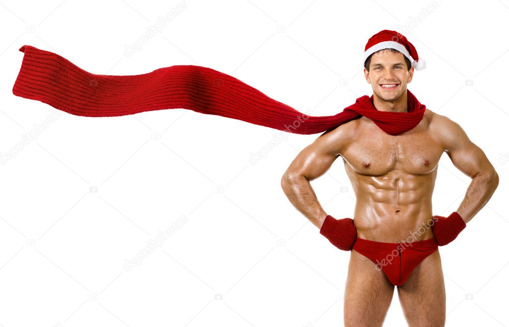 sexy man Santa Claus