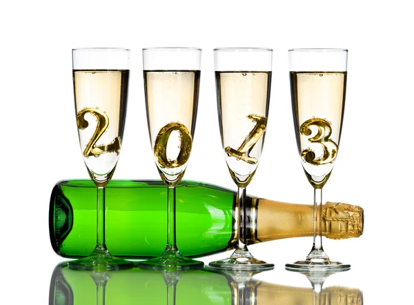 Champagne for new year — Stock Photo, Image