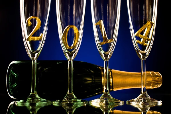 Champagne for new year — Stock Photo, Image