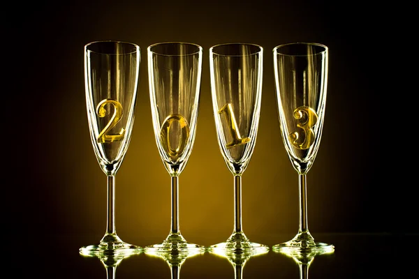 New year glasses — Stock Photo, Image