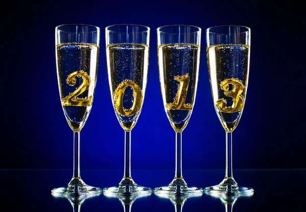 Champagne for new year — Stock Photo, Image