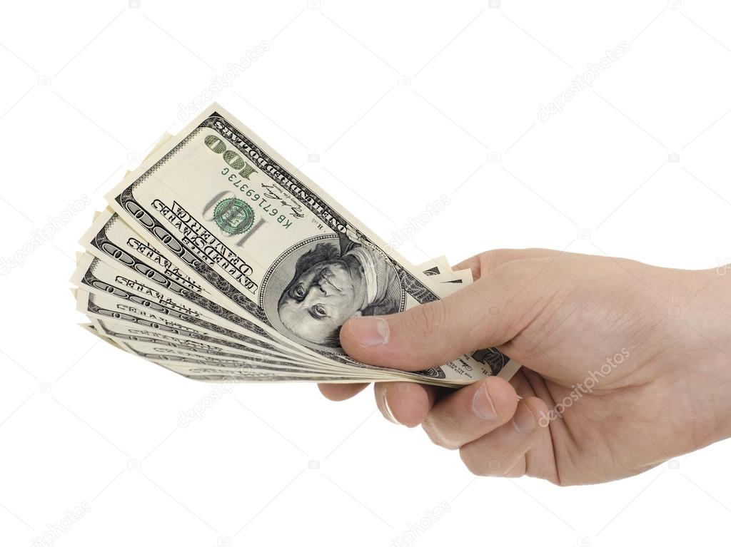 Dollar in hand