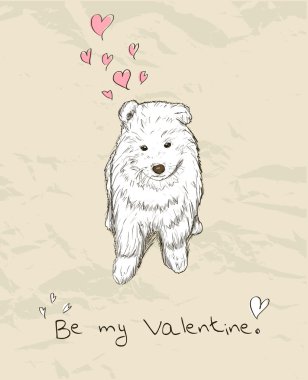 Vintage aşk kartı.