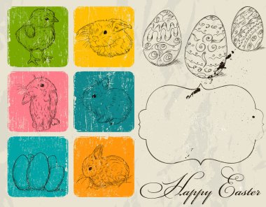 Paskalya hakkında VINTAGE poster.