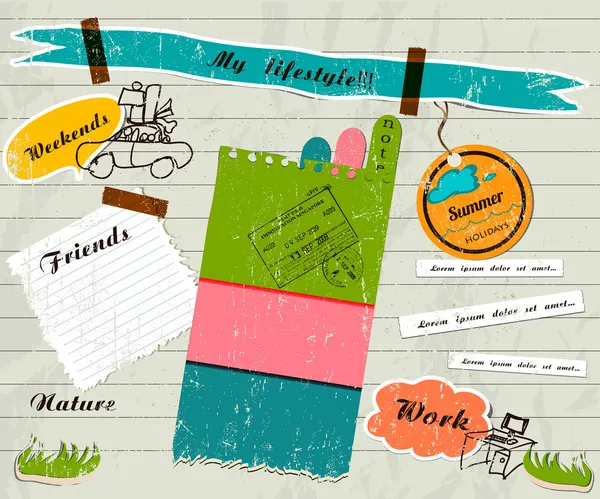 Scrapbook details set. Vector Graphics