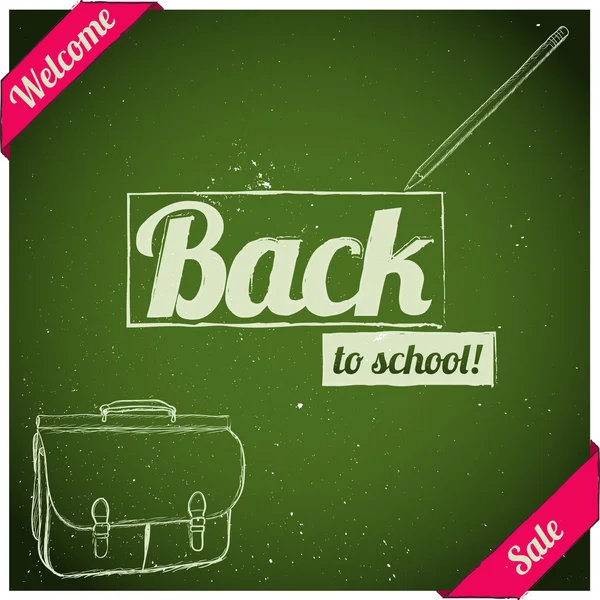 Affiche de retour à l'école. — Image vectorielle