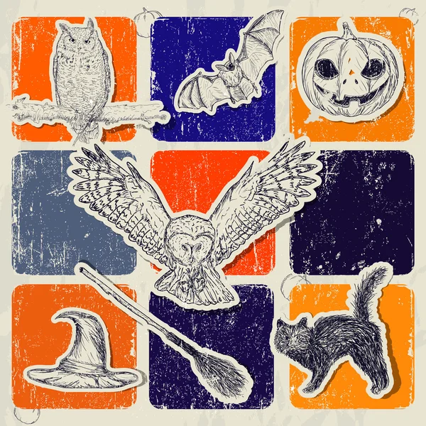 Vintage halloween plakat. — Wektor stockowy