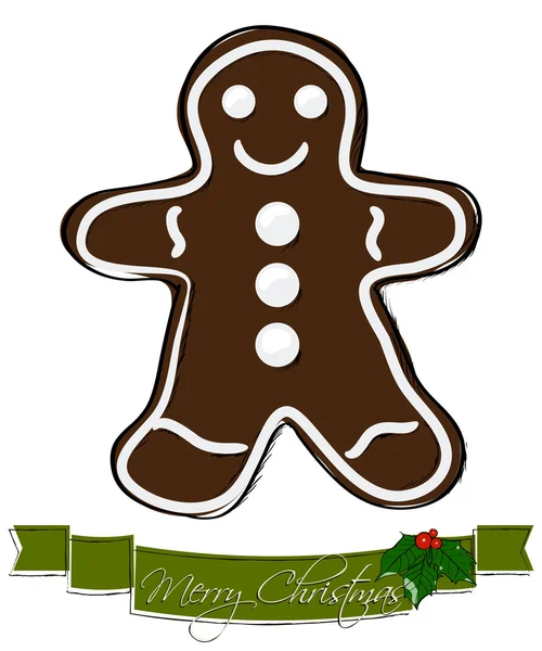 Galleta de Navidad . — Vector de stock