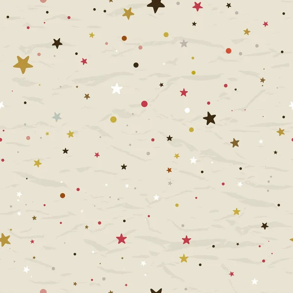 Seamless texture with stars vintage style from autumn collection. Stock Illustration