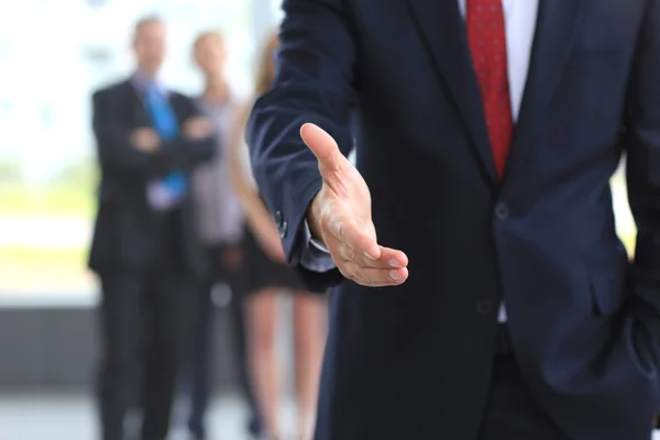 A business man with an open hand Stock Image