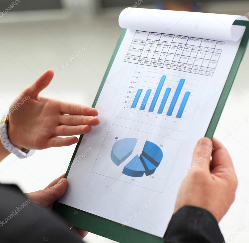 Accounting. Stock market graphs monitoring