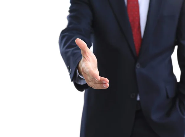 açık bir el ile bir iş adamı