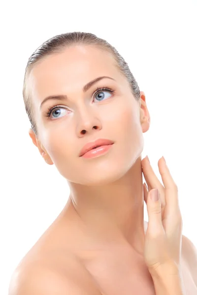 temiz bir cilt güzel kadının Güzellik yüz